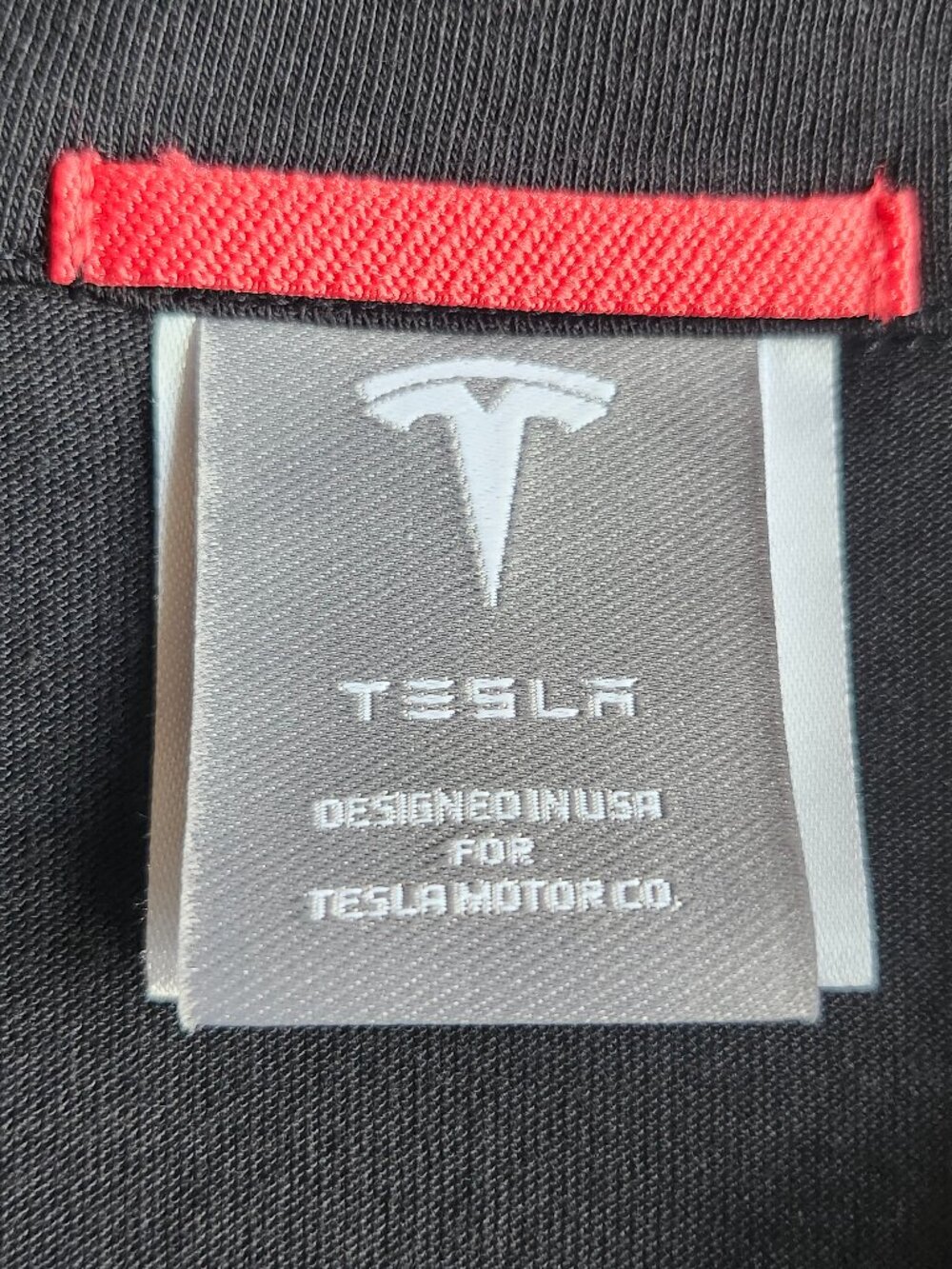 TESLA POLO Shirt Black Tesla Motors Corporate Employee collared golf shirt M